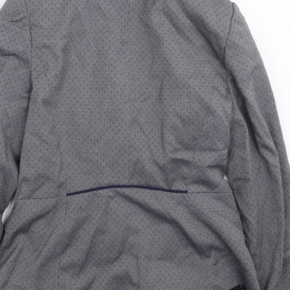NEXT Womens Grey Spotted  Jacket Blazer Size 12