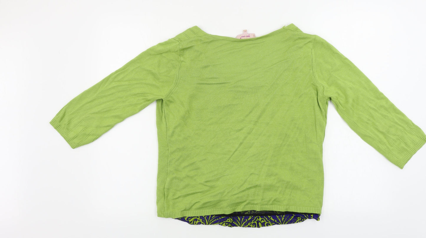 Womens UK Size 12 Marks and Spencer Green Cardigan Jumper