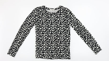 Madam Rage  Womens Black Animal Print  Pullover Jumper Size 10