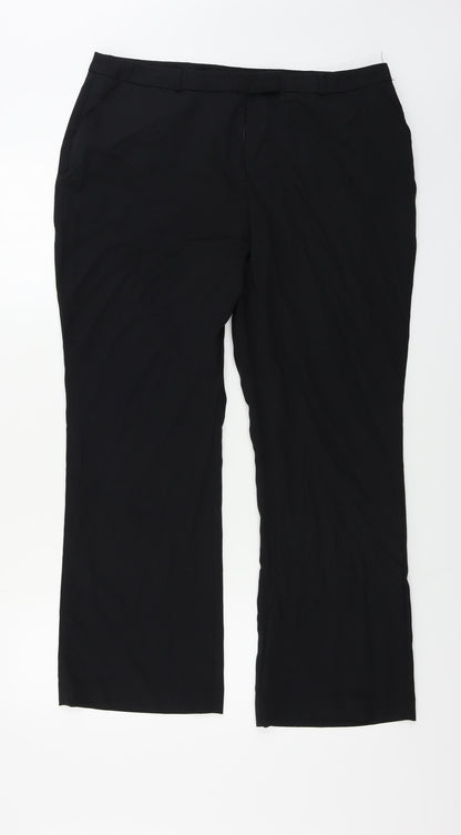 TU Womens Black   Trousers  Size 16 L27 in