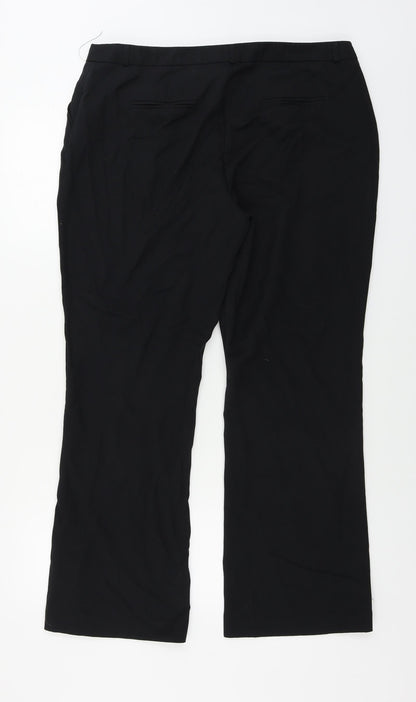TU Womens Black   Trousers  Size 16 L27 in
