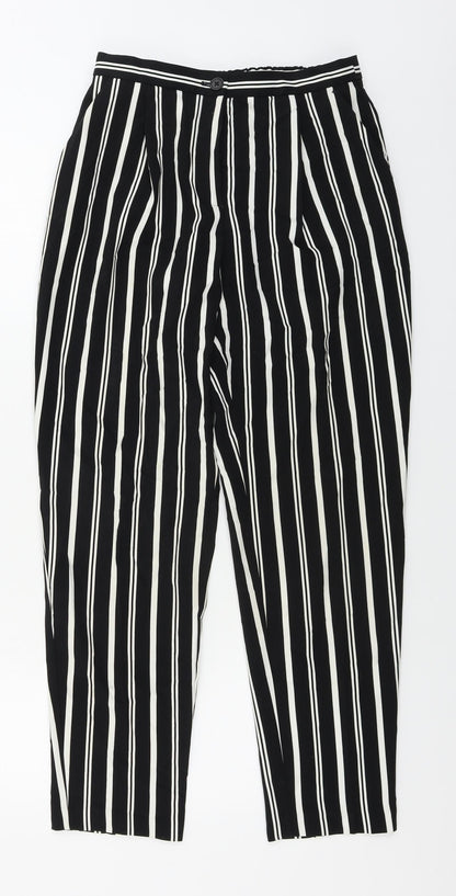 Monki Womens Black Striped  Trousers  Size 8 L27 in