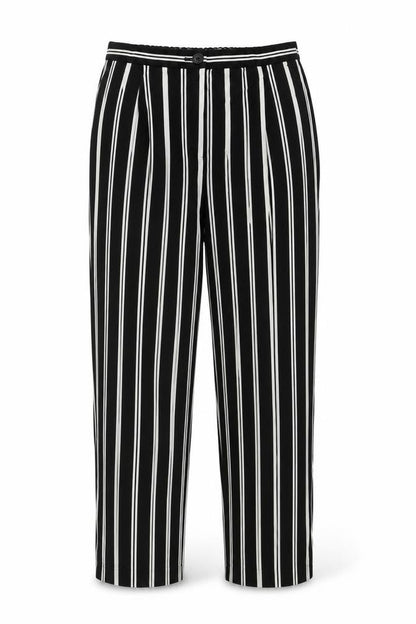 Monki Womens Black Striped  Trousers  Size 8 L27 in