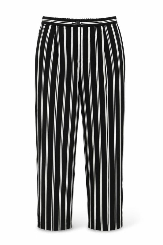 Monki Womens Black Striped  Trousers  Size 8 L27 in