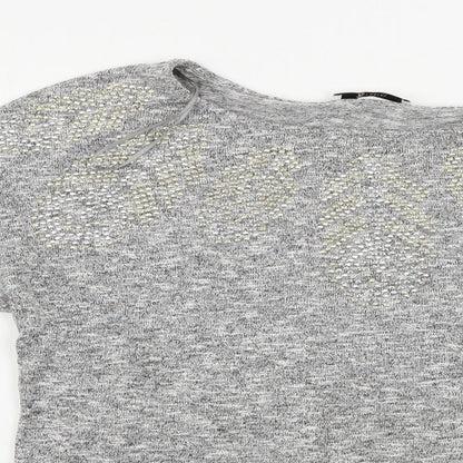 TU Womens Grey   Basic T-Shirt Size 8