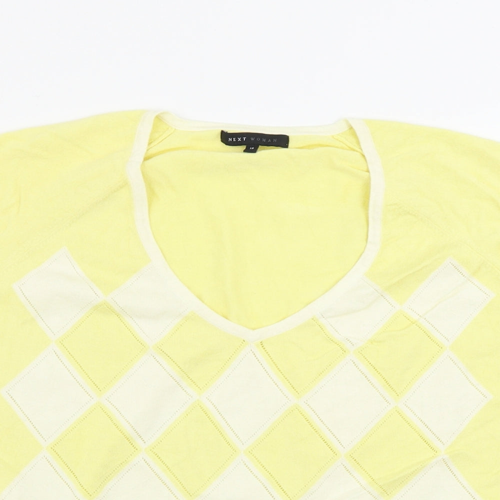 Womens UK Size 18 NEXT Yellow Pullover Jumper