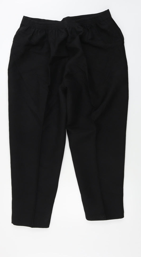 Womens UK Size 34 in Saira of Manchester Regular Fit  Black Trousers
