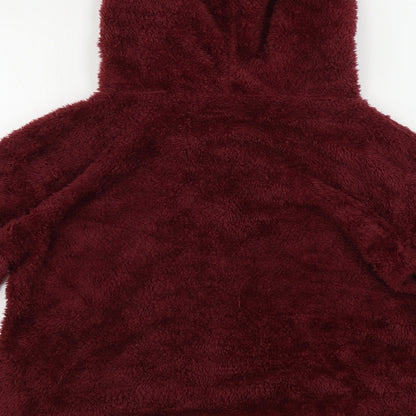 Preworn  Womens Red   Henley Hoodie Size M