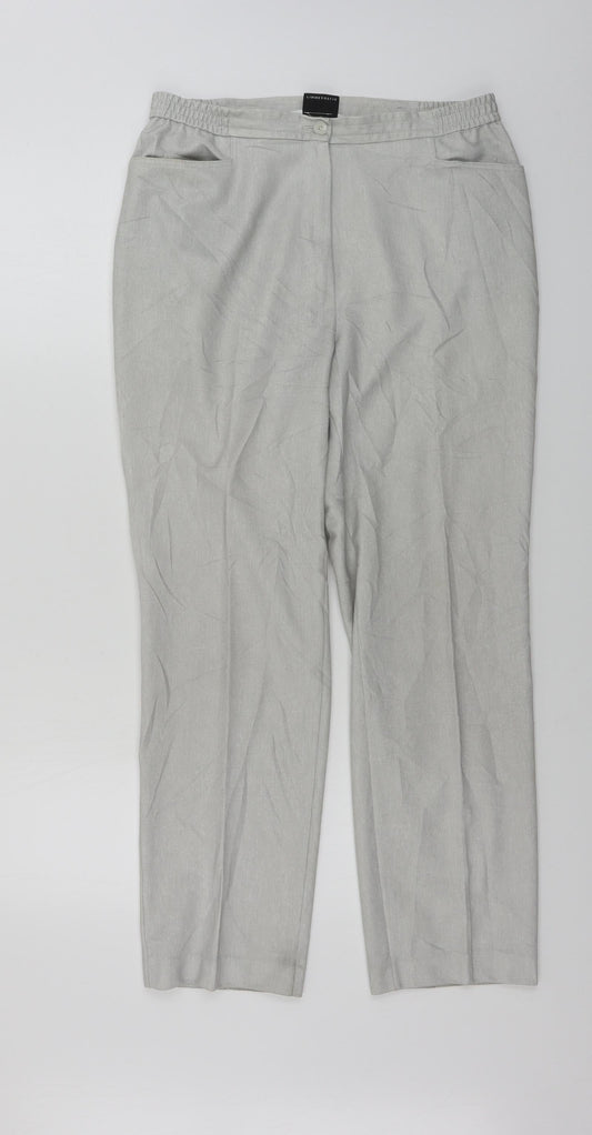 Womens UK Size 12 Finnkarelia Regular Fit  Grey Trousers