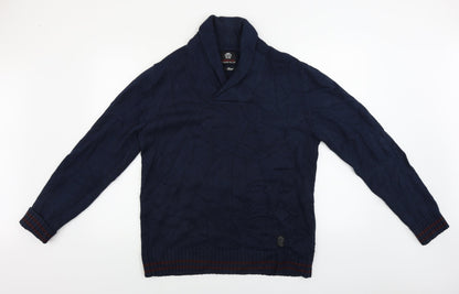 Ambrose Mens Blue   Pullover Jumper Size L