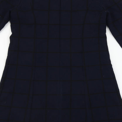 TRAFALUC  Womens Blue Check  A-Line  Size S