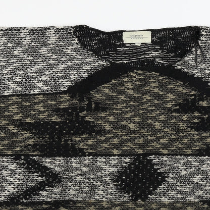Womens UK Size M Papaya Black Shrug Jumper