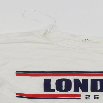 H&M  Girls White   Basic T-Shirt Size 14 Years