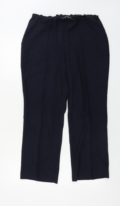 Womens UK Size 12 Preworn Regular Fit  Blue Trousers