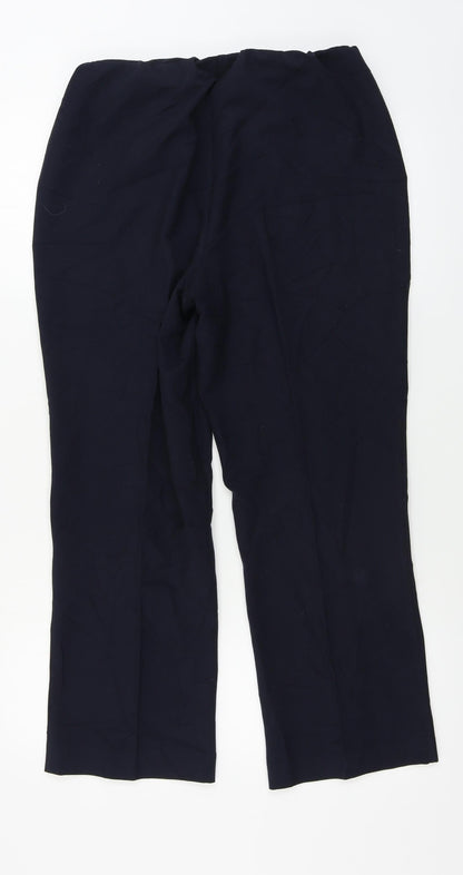 Womens UK Size 12 Preworn Regular Fit  Blue Trousers
