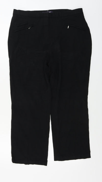 Womens UK Size 14 Marks and Spencer Regular Fit  Black Trousers