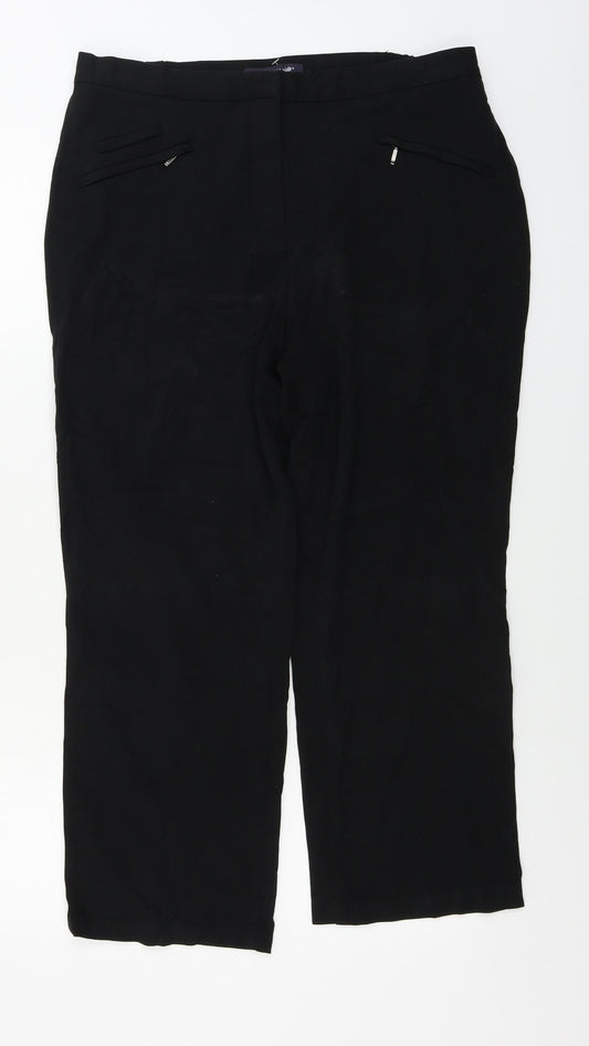 Womens UK Size 14 Marks and Spencer Regular Fit  Black Trousers