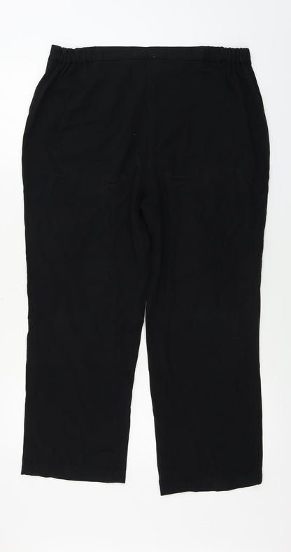 Womens UK Size 14 Marks and Spencer Regular Fit  Black Trousers