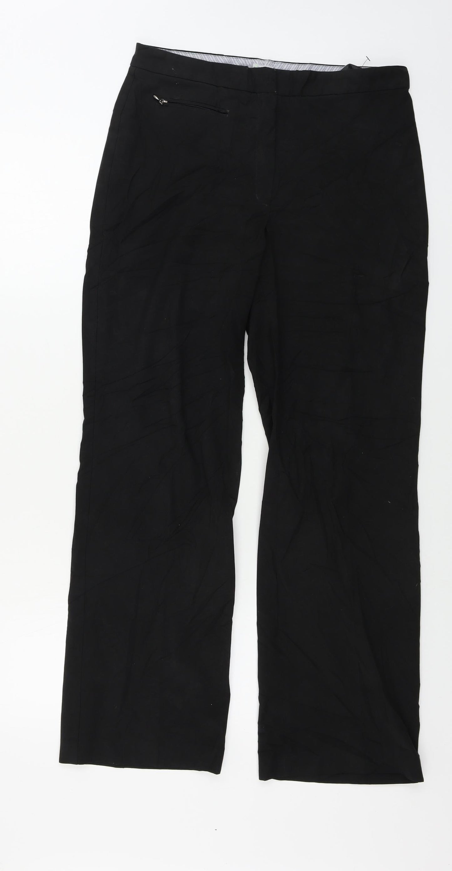 Womens UK Size 10 Marks and Spencer Regular Fit  Black Trousers