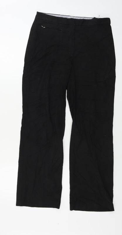Womens UK Size 10 Marks and Spencer Regular Fit  Black Trousers