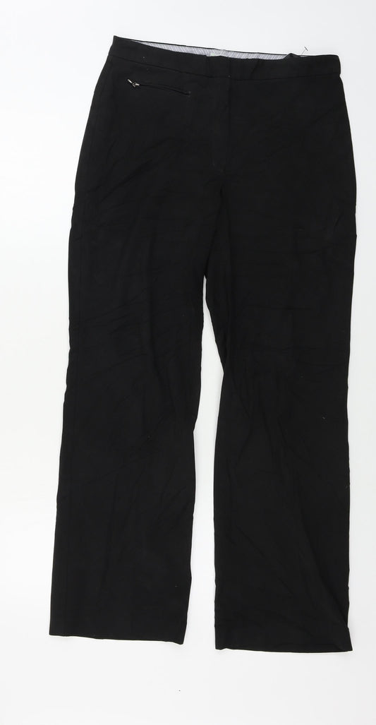 Womens UK Size 10 Marks and Spencer Regular Fit  Black Trousers