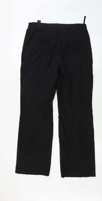 Womens UK Size 10 Marks and Spencer Regular Fit  Black Trousers