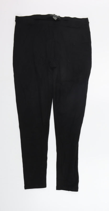 Primark Womens Black   Jegging Trousers Size M L25 in - Elastic Waist Band