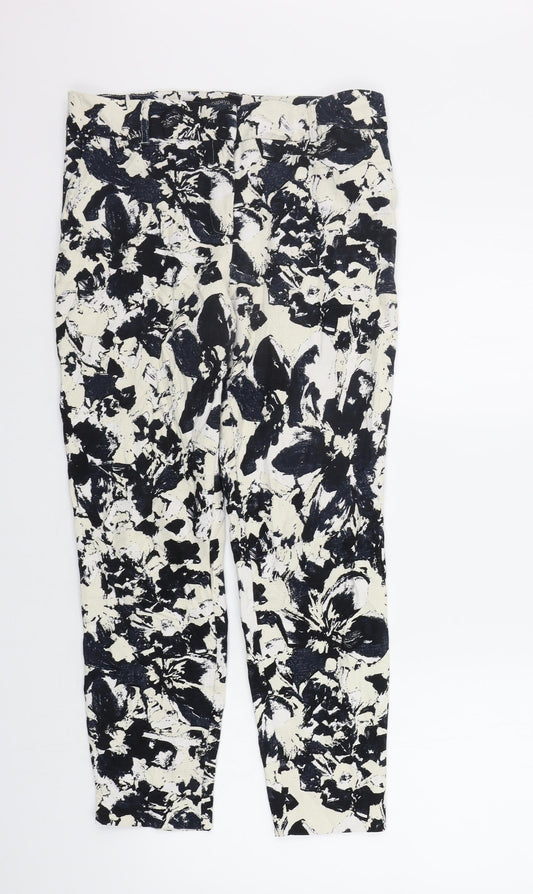 Womens UK Size 10 Papaya Regular Fit  White Trousers