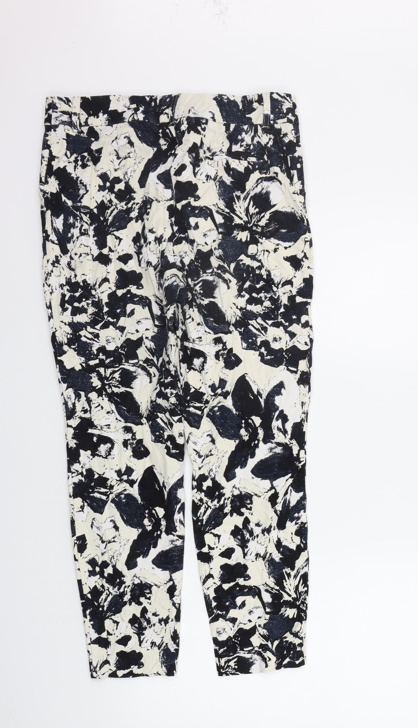 Womens UK Size 10 Papaya Regular Fit  White Trousers