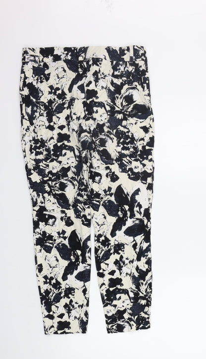 Womens UK Size 10 Papaya Regular Fit  White Trousers