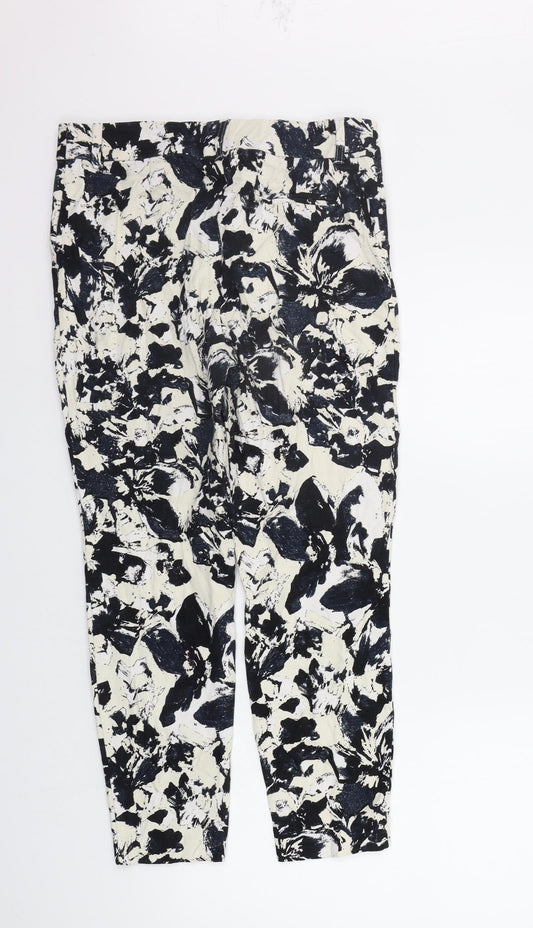 Womens UK Size 10 Papaya Regular Fit  White Trousers