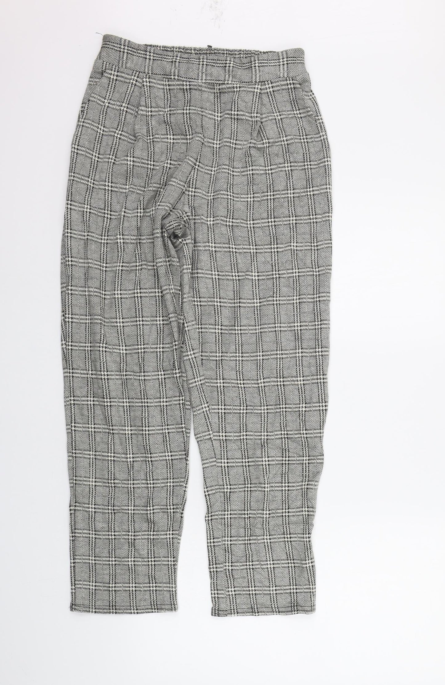 New Look Womens Beige Check  Trousers  Size 8 L26 in