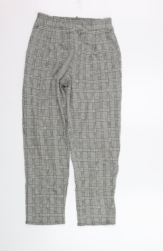 New Look Womens Beige Check  Trousers  Size 8 L26 in