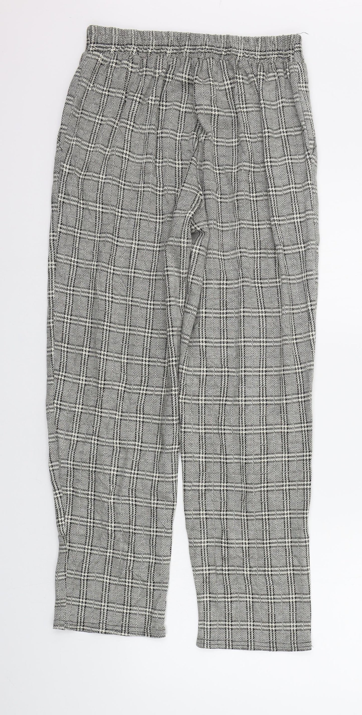 New Look Womens Beige Check  Trousers  Size 8 L26 in