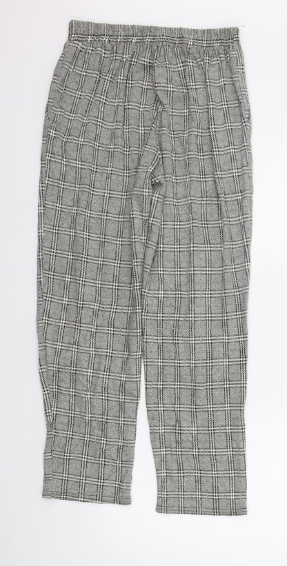 New Look Womens Beige Check  Trousers  Size 8 L26 in