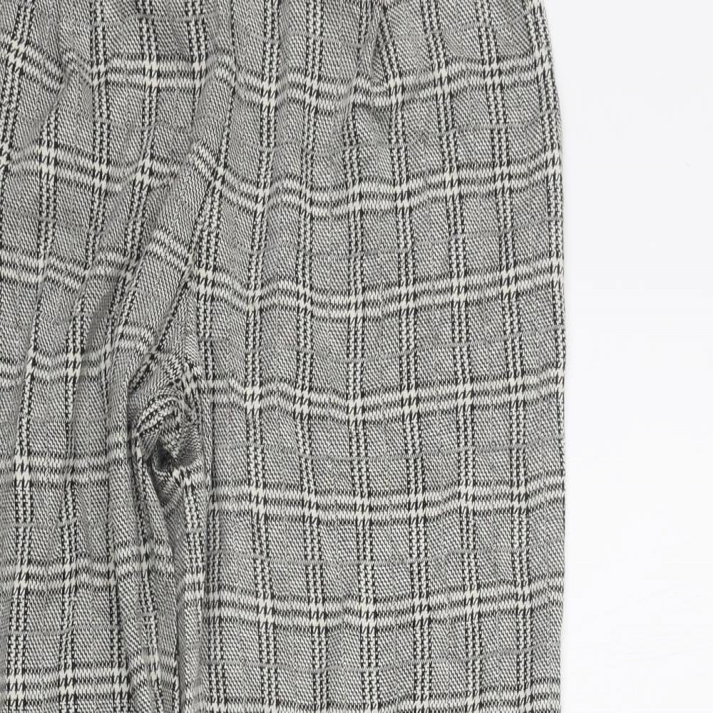 New Look Womens Beige Check  Trousers  Size 8 L26 in