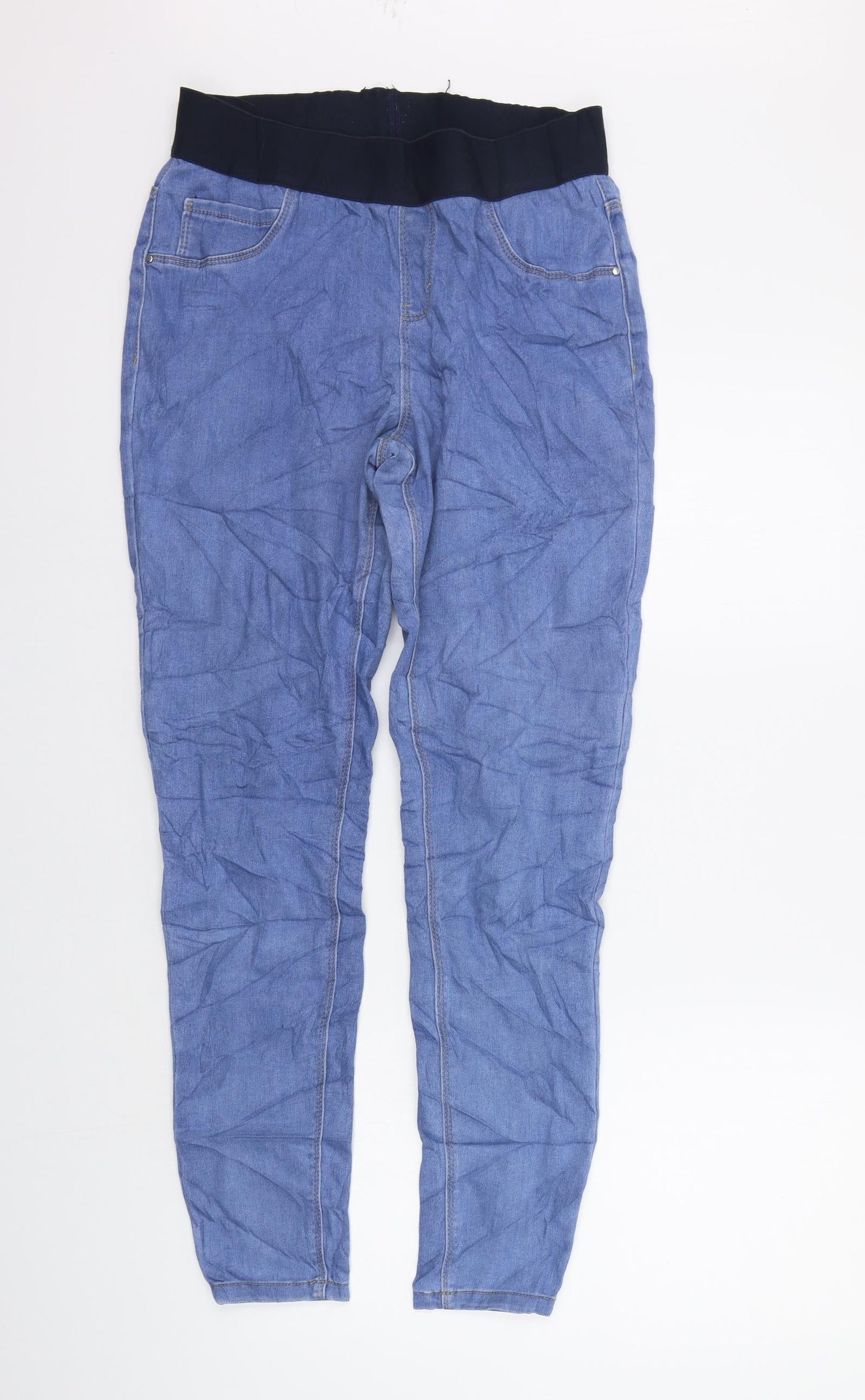 George Womens Black   Jegging Trousers Size 12 L28 in - Elastic Waist Band