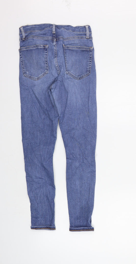 Topshop Womens Blue   Straight Jeans Size 28 in L32 in