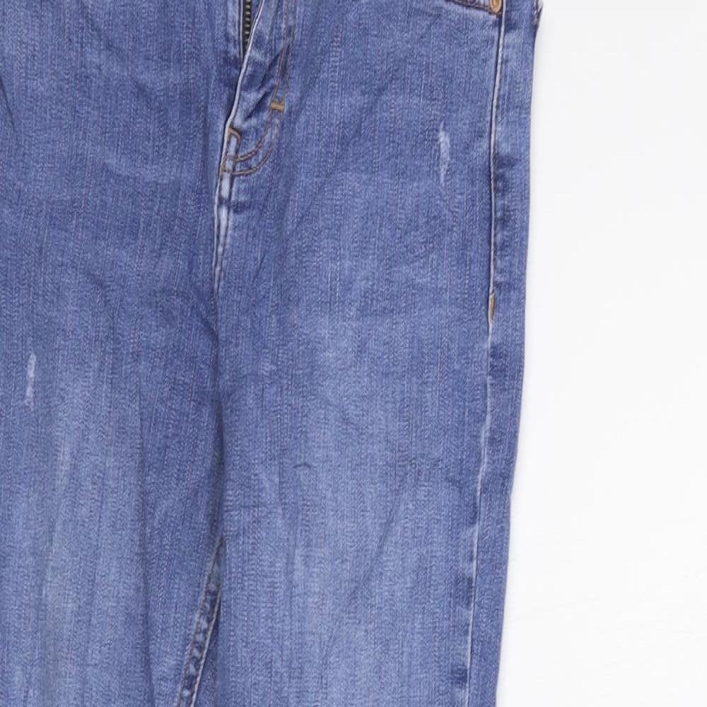 Topshop Womens Blue   Straight Jeans Size 28 in L32 in