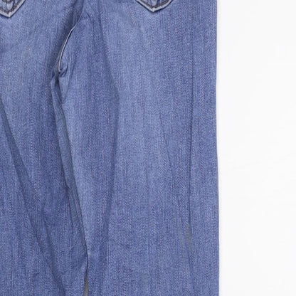 Topshop Womens Blue   Straight Jeans Size 28 in L32 in