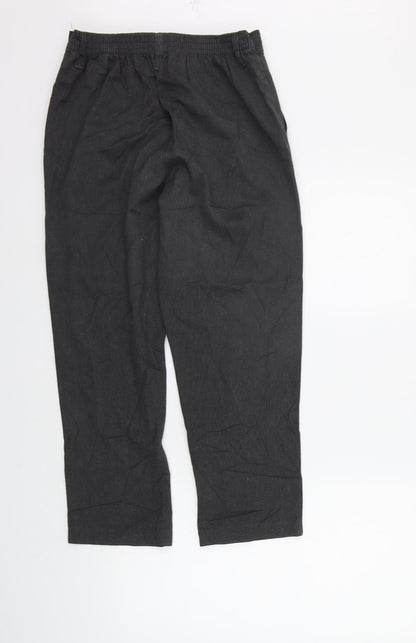 Preworn Girls Grey   Chino Trousers Size M - Elastic Waist Band