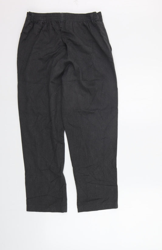 Preworn Girls Grey   Chino Trousers Size M - Elastic Waist Band