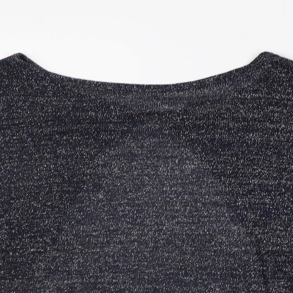 Womens UK Size 8 River Island Blue Basic T-Shirt