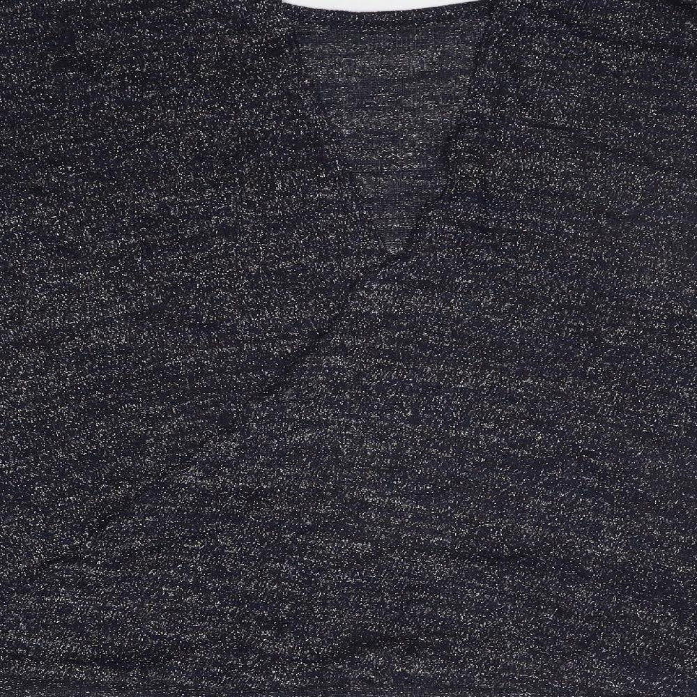 Womens UK Size 8 River Island Blue Basic T-Shirt