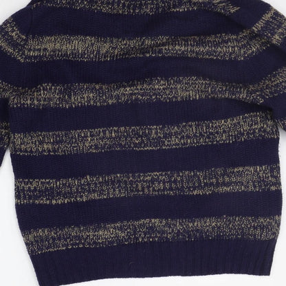 Rivington Womens Blue Striped  Cardigan Jumper Size S