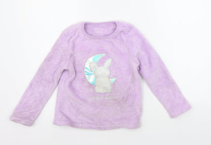 Primark Girls Purple Solid  Top Pyjama Top Size 6-7 Years