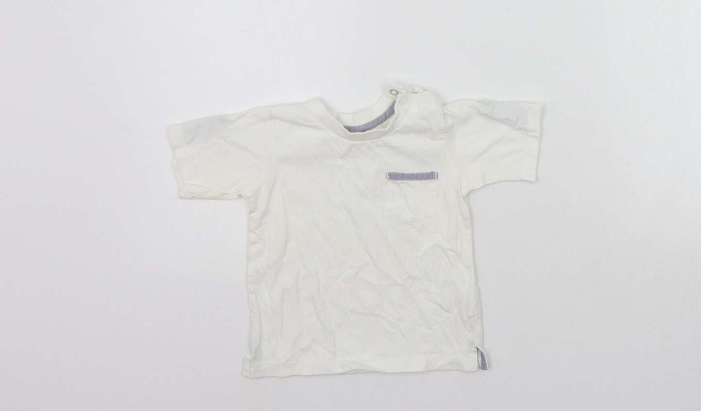 Matalan Girls White   Basic T-Shirt Size 6-9 Months