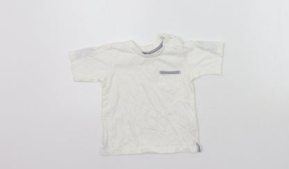 Matalan Girls White   Basic T-Shirt Size 6-9 Months