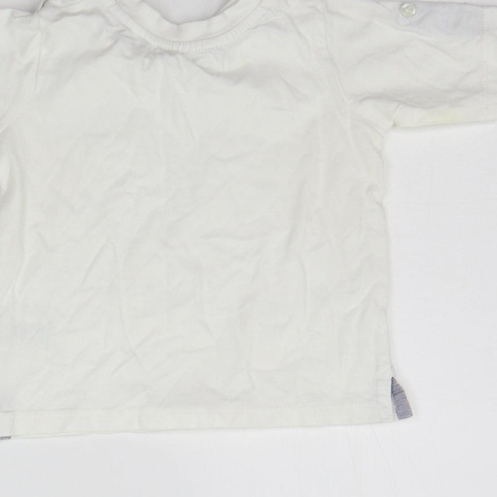 Matalan Girls White   Basic T-Shirt Size 6-9 Months