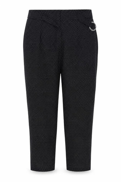 Dorothy Perkins Womens Black Polka Dot  Trousers  Size 8 L25 in